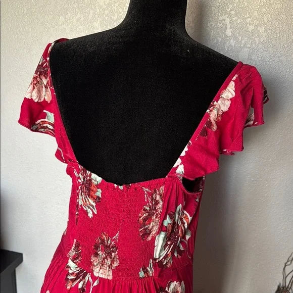 Maurices Red and White Floral Dress - Picture 6 of 7